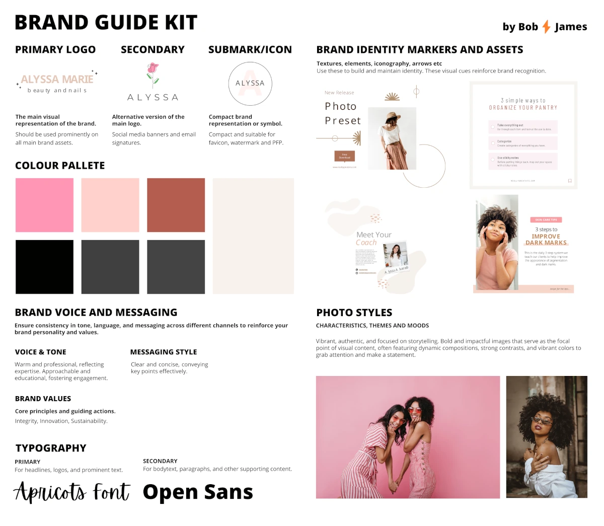 Brand Style Guide Kit Completed Example